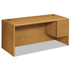 HON COMPANY 10783RCC 10700 Series "L" Workstation Desk with Three-Quarter Height Pedestal on Right, 66" x 30" x 29.5", Harvest