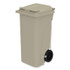 SAFCO PRODUCTS 9926TN Plastic Step-On Receptacle, 32 gal, Metal, Tan