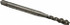 Balax 43024-010 Spiral Flute Tap: M3.50 x 0.60, Metric Coarse, 3 Flute, Modified Bottoming, 4H Class of Fit, Powdered Metal, Bright/Uncoated