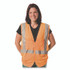 PROTECTIVE INDUSTRIAL PRODUCTS INC PIP 3020702ZOR2X ANSI Class 2 Two-Pocket Zipper Mesh Safety Vest, Polyester Mesh, 2X-Large, Orange