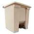 RUBBERMAID COMMERCIAL PROD. 6143 BEI Indoor Utility Step-On Waste Container, 8 gal, Plastic, Beige