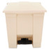 RUBBERMAID COMMERCIAL PROD. 6143 BEI Indoor Utility Step-On Waste Container, 8 gal, Plastic, Beige