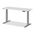 ALERA HT3SAGBD AdaptivErgo Sit-Stand Three-Stage Electric Height-Adjustable Table with Memory Controls, 60” x 24” x 30" to 49", White