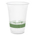 VEGWARE R500YG 96-Series Cold Cup, 16 oz, Plastic, Clear/Green, 1,000/Carton