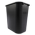 RUBBERMAID COMMERCIAL PROD. 295600BK Deskside Plastic Wastebasket, 7 gal, Plastic, Black