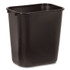 RUBBERMAID COMMERCIAL PROD. 295600BK Deskside Plastic Wastebasket, 7 gal, Plastic, Black