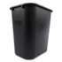 RUBBERMAID COMMERCIAL PROD. 295600BK Deskside Plastic Wastebasket, 7 gal, Plastic, Black