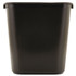 RUBBERMAID COMMERCIAL PROD. 295600BK Deskside Plastic Wastebasket, 7 gal, Plastic, Black