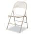 ALERA CA944 Armless Steel Folding Chair, Supports Up to 275 lb, Taupe Seat, Taupe Back, Taupe Base, 4/Carton