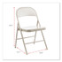 ALERA CA944 Armless Steel Folding Chair, Supports Up to 275 lb, Taupe Seat, Taupe Back, Taupe Base, 4/Carton