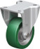 Blickle 579532 Rigid Top Plate Caster: Polyurethane-Elastomer Blickle Softhane, 4" Wheel Dia, 1-37/64" Wheel Width, 660 lb Capacity, 5-1/2" OAH