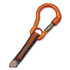 TENACIOUS HOLDINGS, INC. ergodyne® 19864 Squids 3102F(x) Tool Lanyard with Aluminum Carabiner + Cinch-Loop, 5 lb Max Working Capacity, 38" to 48", Orange/Gray