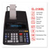 SHARP TONER EL2196BL EL2196BL Two-Color Printing Calculator, Black/Red Print, 3.7 Lines/Sec
