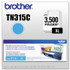 BROTHER INTL. CORP. TN315C TN315C High-Yield Toner, 3,500 Page-Yield, Cyan