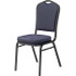 National Public Seating 9364-SV Pack of (4), Fabric Navy Blue Stacking Chairs