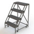 TRI-ARC KDSR004242 Steel Rolling Ladder: 4 Step