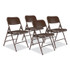 NATIONAL PUBLIC SEATING NPS® 303 300 Series Deluxe All-Steel Triple Brace Folding Chair, Supports Up to 480 lb, 17.25" Seat Height, Brown, 4/Carton