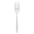 BERK ENTERPRISES INC Berkley Square 1102000 Individually Wrapped Mediumweight Cutlery, Fork, Plastic, White, 1,000/Carton