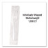BERK ENTERPRISES INC Berkley Square 1102000 Individually Wrapped Mediumweight Cutlery, Fork, Plastic, White, 1,000/Carton