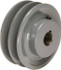 TB Wood's 2BK40118 1-1/8" Bore Diam, 3.95" OD, Finished Bore Two Groove Sheave