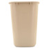 RUBBERMAID COMMERCIAL PROD. 295600BG Deskside Plastic Wastebasket, 7 gal, Plastic, Beige