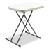 ALERA 65604N Height-Adjustable Personal Folding Table, Rectangular, 25.6" x 17.7" x 19" to 28", White Top, Dark Gray Legs