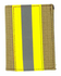 Perfect Fit 100-D1-FF-GY Firefighter Gold Matrix Badge & ID Case w/ Yellow Tape - 2.75''x3.50''