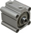 SMC PNEUMATICS NCDQ2B50-20DZ Double Acting Rodless Air Cylinder: 2" Bore, 3/4" Stroke, 145 psi Max, 1/4 NPT Port, Double Clevis Mount