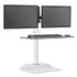 SAFCO PRODUCTS 2193WH Soar Electric Desktop Sit/Stand Dual Monitor Arm, For 27" Monitors, White, Supports 10 lbs