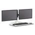 SAFCO PRODUCTS 2193WH Soar Electric Desktop Sit/Stand Dual Monitor Arm, For 27" Monitors, White, Supports 10 lbs