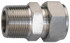 Ham-Let 3002025 Compression Tube Connector: 3/4" Thread, 1" Tube OD, Compression x MNPT