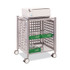 VERTIFLEX PRODUCTS VF52000 File Cart with Open Top, Metal, 1 Shelf, 2 Bins, 28.25" x 13.75" x 27.38", Matte Gray