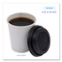 BOARDWALK HOTBL1020 Hot Cup Lids, Fits 10 oz to 20 oz Hot Cup, Plastic, Black, 1,000/Carton