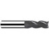 Fraisa B5640220 Corner Radius End Mill: 4 mm Dia, 14.00 mm LOC, 40 deg Helix, C Coated, Corner Radius End, Centercutting Series Base-X