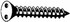 MSC 1.10A34FS Sheet Metal Screw: #10, Flat Head, Spanner