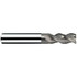 Fraisa 15838436 Corner Radius End Mill: 3/8" Dia, 7/8" LOC, 40 deg Helix, Bright/Uncoated Coated, Corner Radius End, Centercutting Series AX-RNV3