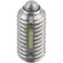 KIPP K0324.08 Threaded Spring Plunger: M8, 0.6299" Thread Length, 0.1575" Dia, 0.0787" Projection