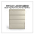 ALERA HLF4254PY Lateral File, 4 Legal/Letter-Size File Drawers, Putty, 42" x 18.63" x 52.5"