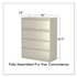 ALERA HLF4254PY Lateral File, 4 Legal/Letter-Size File Drawers, Putty, 42" x 18.63" x 52.5"