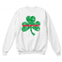 Thin Blue Line STPAT-TRL-CREW-WHITE-LARGE Thin Red Line Crewneck, Shamrock