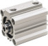 ARO/Ingersoll-Rand MDS32-AAADN-015 Double Acting Rodless Air Cylinder: 32 mm Bore, 15 mm Stroke, 140 psi Max, 1/8 NPT Port, Through Hole Mount