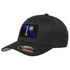 Thin Blue Line FLEX-AST-BLACK-MEDIUM FlexFit Hat - 1* Asterisk Thin Blue Line