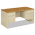 HON COMPANY 38155CL 38000 Series Double Pedestal Desk, 60" x 30" x 29.5", Harvest/Putty