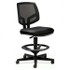 Hon HON5715SB11T Mesh Task Stool: SofThread Leather, 28" Seat Depth, Black