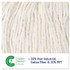 BOARDWALK 503WHEA Super Loop Wet Mop Head, Cotton/Synthetic Fiber, 5" Headband, Large Size, White