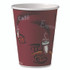 DART SOLO® OF12BI-0041 Paper Hot Drink Cups in Bistro Design, 12 oz, Maroon, 300/Carton