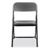 NATIONAL PUBLIC SEATING NPS® 820 800 Series Plastic Folding Chair, Supports Up to 500 lb, 18" Seat Height, Charcoal Seat, Charcoal Back, Black Base, 4/Carton