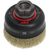 JAZ USA 64000 Cup Brushes; Brush Diameter (Decimal Inch): 4 ; Brush Type: Crimped ; Fill Material: Steel ; Arbor Type: Threaded Arbor ; Arbor Hole Thread Size: 5/8-11; M14x2.0 ; Grade: Medium