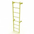 TRI-ARC WLFS0108-Y Steel Wall Mounted Ladder: 7" High, 8 Steps, 350 lb Capacity