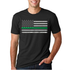 Thin Blue Line MENS-CLASSIC-TGL-BLACK-XL Men's - Short Sleeve Classic Thin Green Line